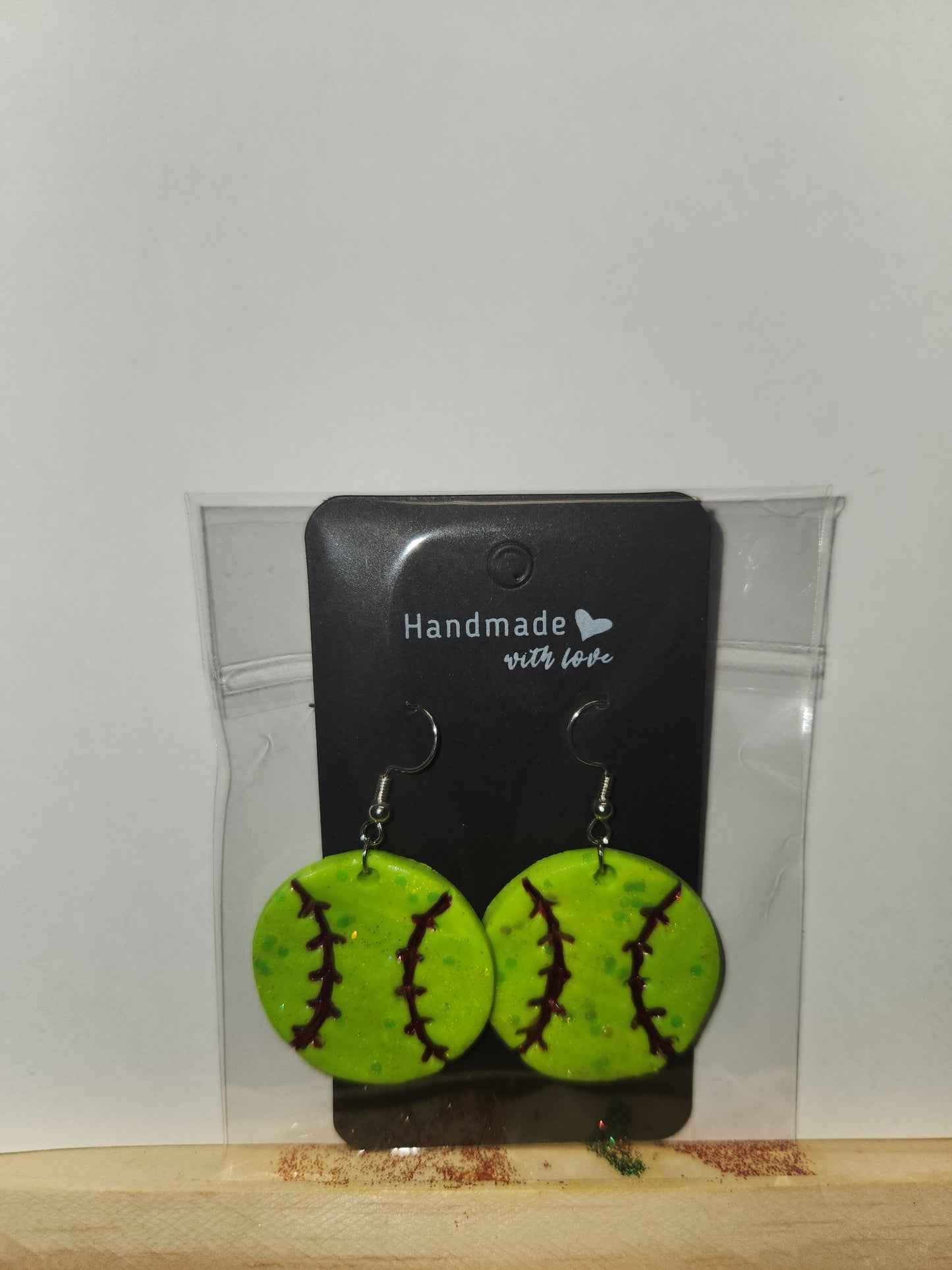 Softball Clay Earrings