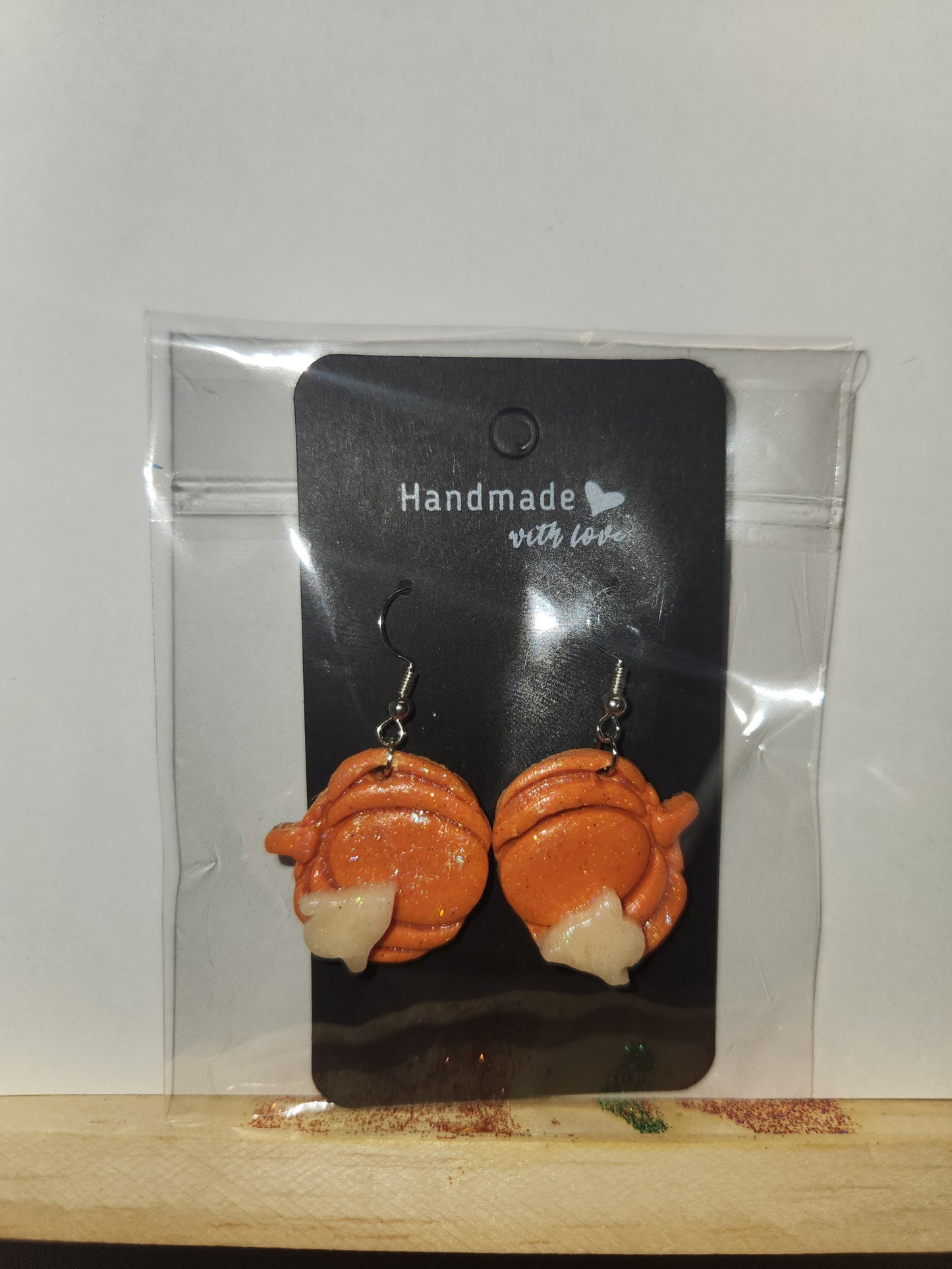 Halloween Pumpkin with Ghost Earrings