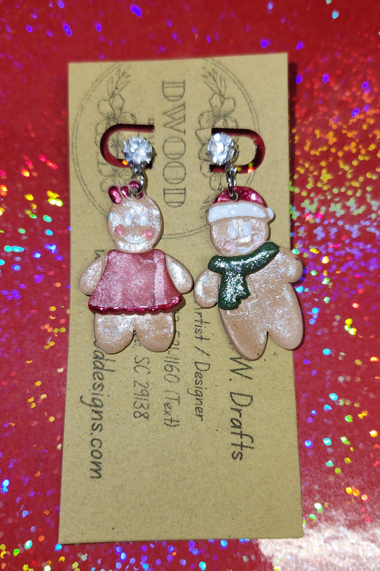 Gingerbread Couple Earrings