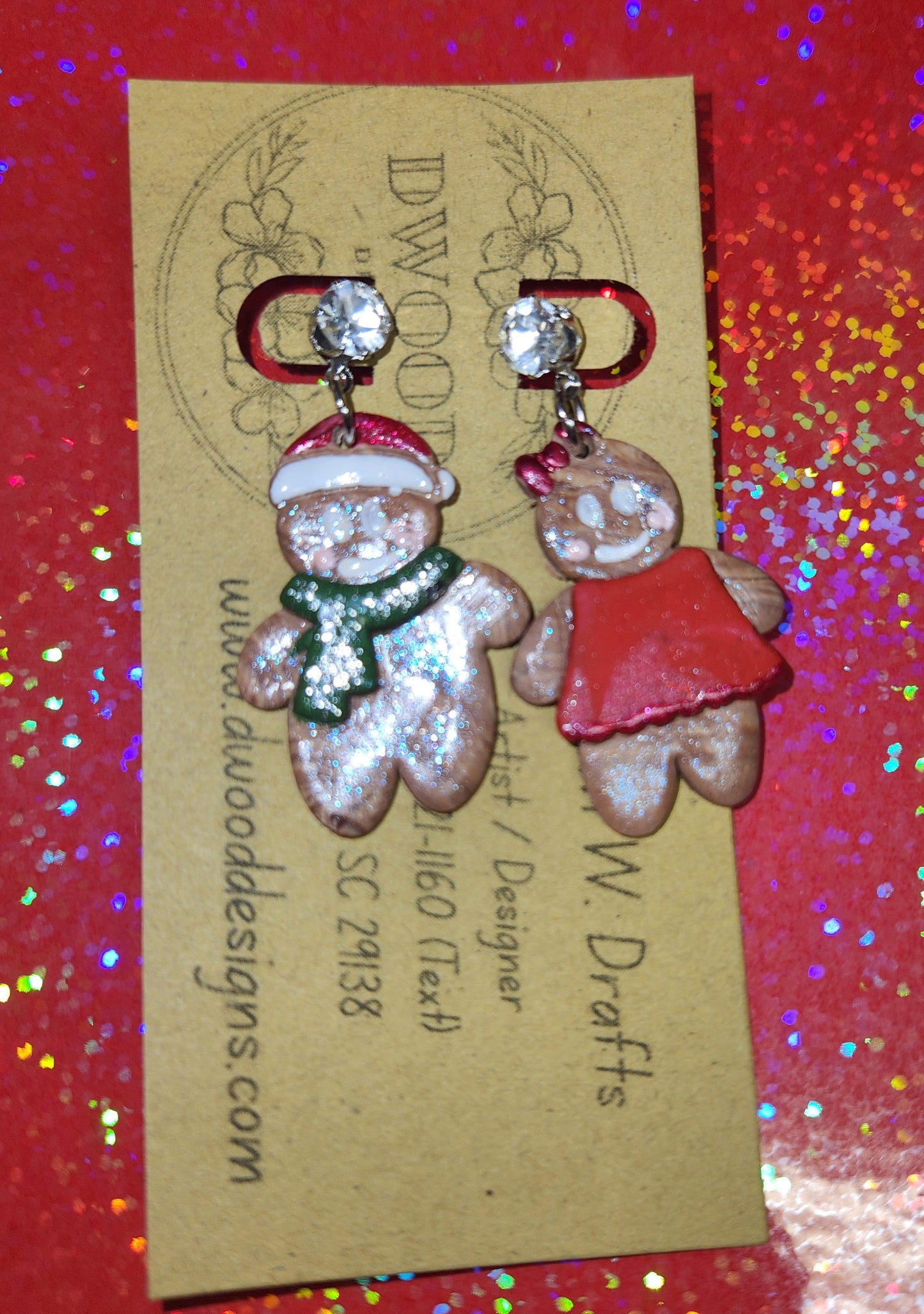 Gingerbread Couple Earrings